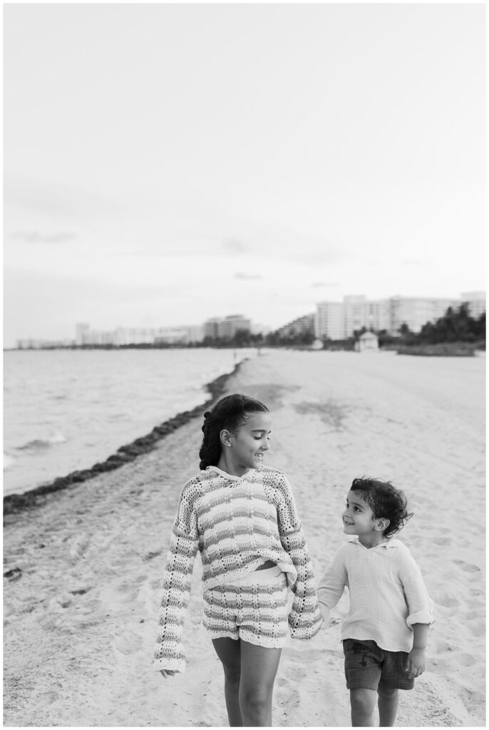 Sunset Family Photography outdoor beach session Miami FL 